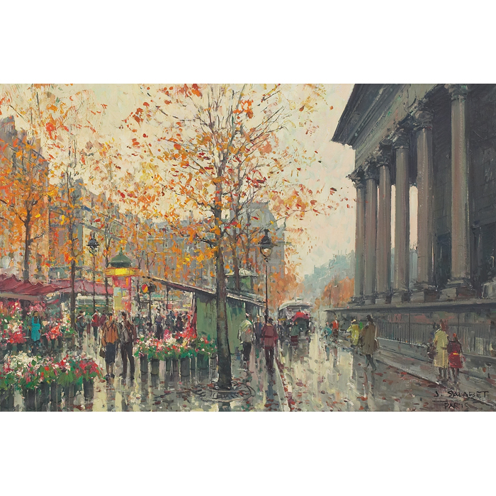 Appraisal: Jean Salabet French b ''Paris Street Scene '' c oil