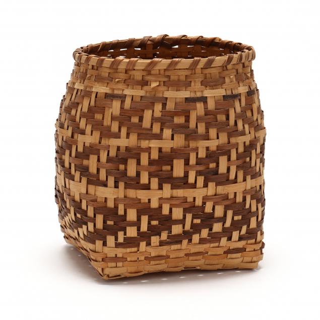 Appraisal: CHEROKEE PLANTER BASKET ATTRIBUTED AGNES TOONI Accompanied by Qualla Co-op