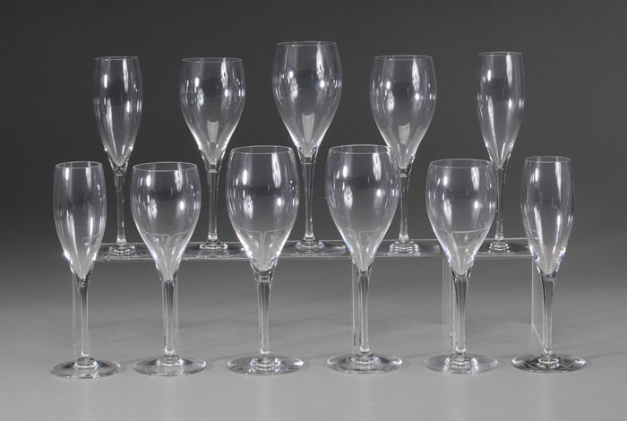 Appraisal: Eleven Pieces Baccarat Stemware French th century all with Baccarat