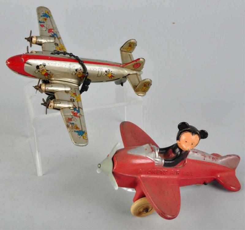 Appraisal: Lot of Walt Disney Mickey Mouse Airplane Toys Includes one