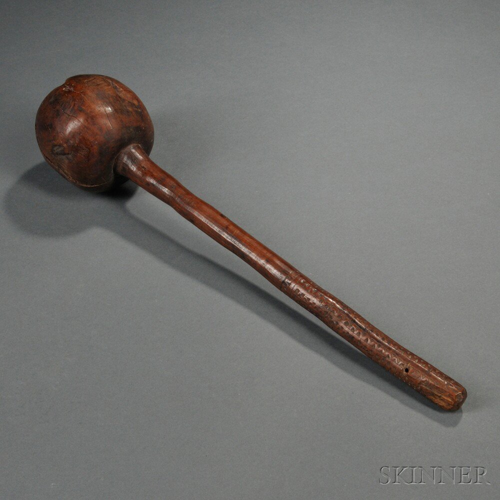 Appraisal: Fiji Island Carved Wood Throwing Club lg in Estimate -