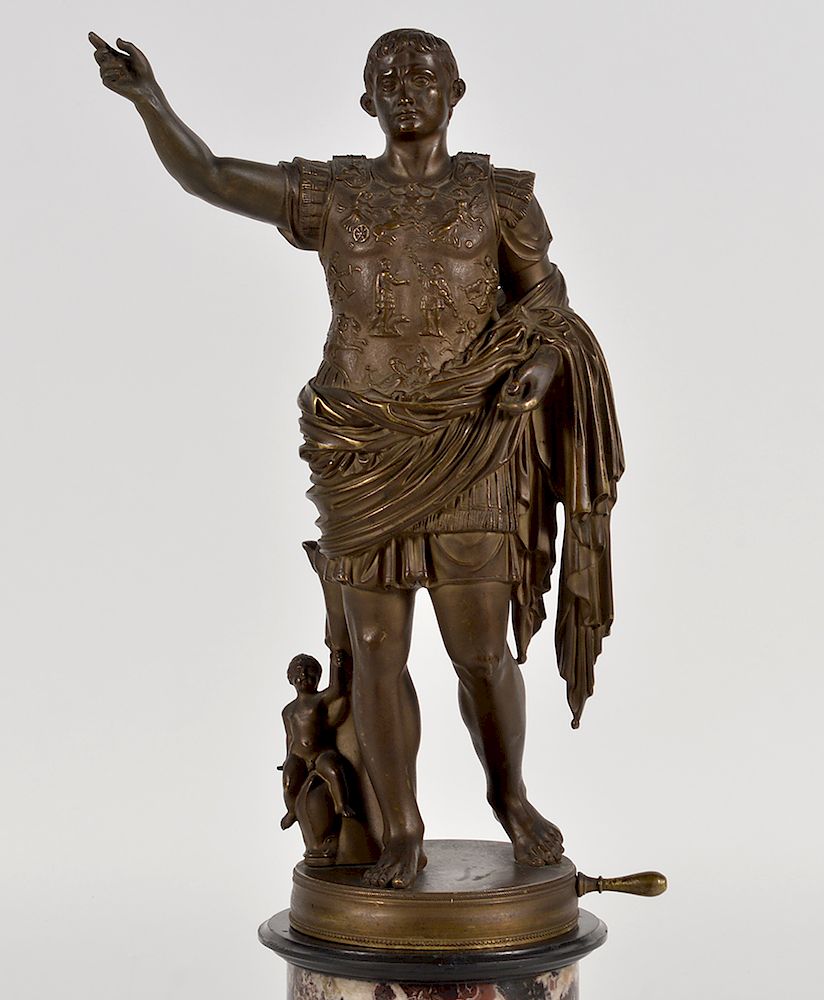 Appraisal: Manner of Benedetto Boschetti 'Caesar Augustus' Bronze sculpture of Caesar