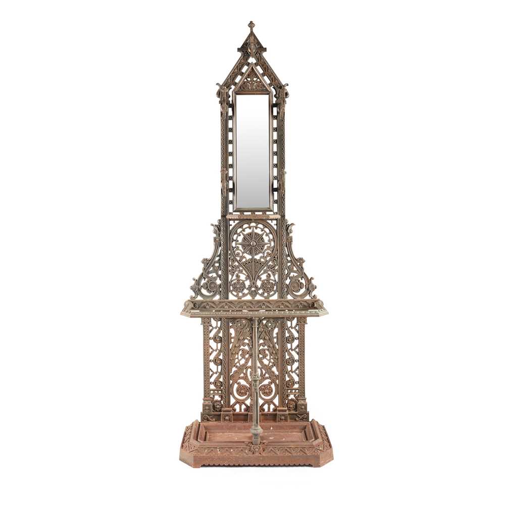 Appraisal: FALKIRK IRONWORKS MANNER OF CHRISTOPHER DRESSER AESTHETIC MOVEMENT HALLSTAND CIRCA