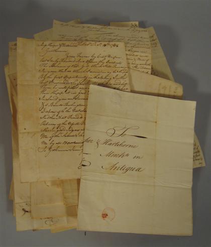 Appraisal: Lot Manuscript Partly Printed th-Century Mercantile Documents Shipping invoices c