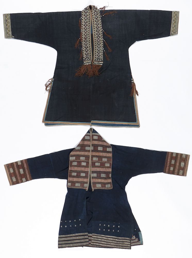 Appraisal: Old Indigo Jackets Yao People China Woman's tunic indigo-dyed cotton