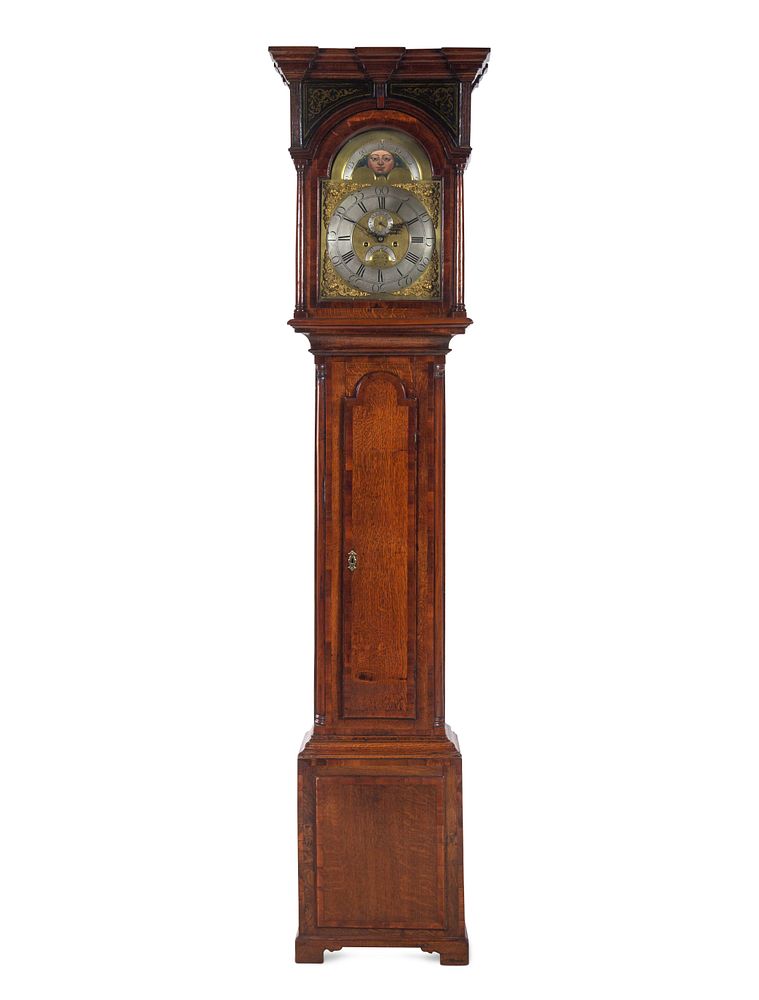 Appraisal: A George III Oak Tall Case Clock A George III