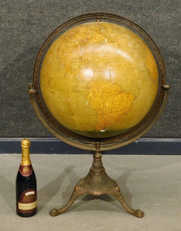 Appraisal: C WEBER COSTELLO LIBRARY TERRESTRIAL GLOBE United States Circa Globe