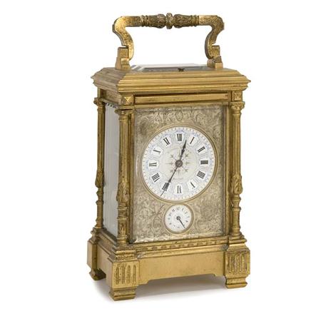 Appraisal: Gilt-Bronze Carriage Clock Estimate -