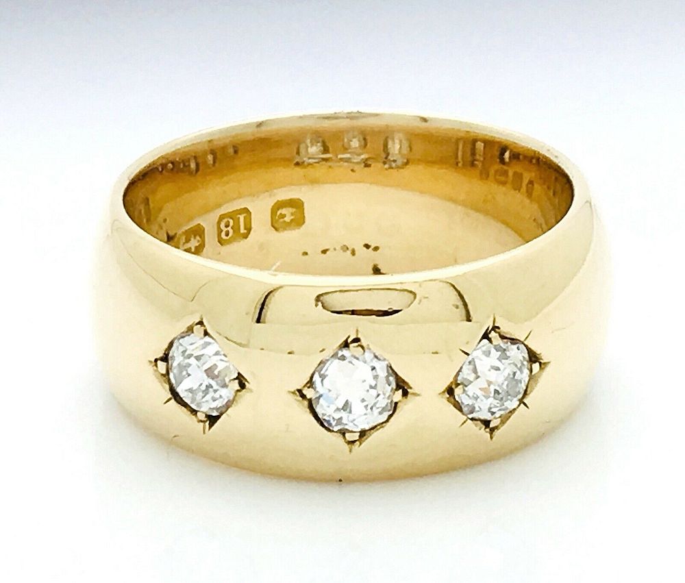 Appraisal: Antique k Gold TCW VS-G Diamond Band Sz Antique k