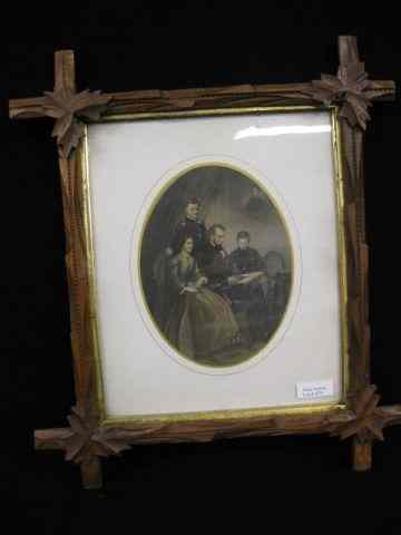 Appraisal: Victorian Steel Engraving of Lincoln Family image area '' x