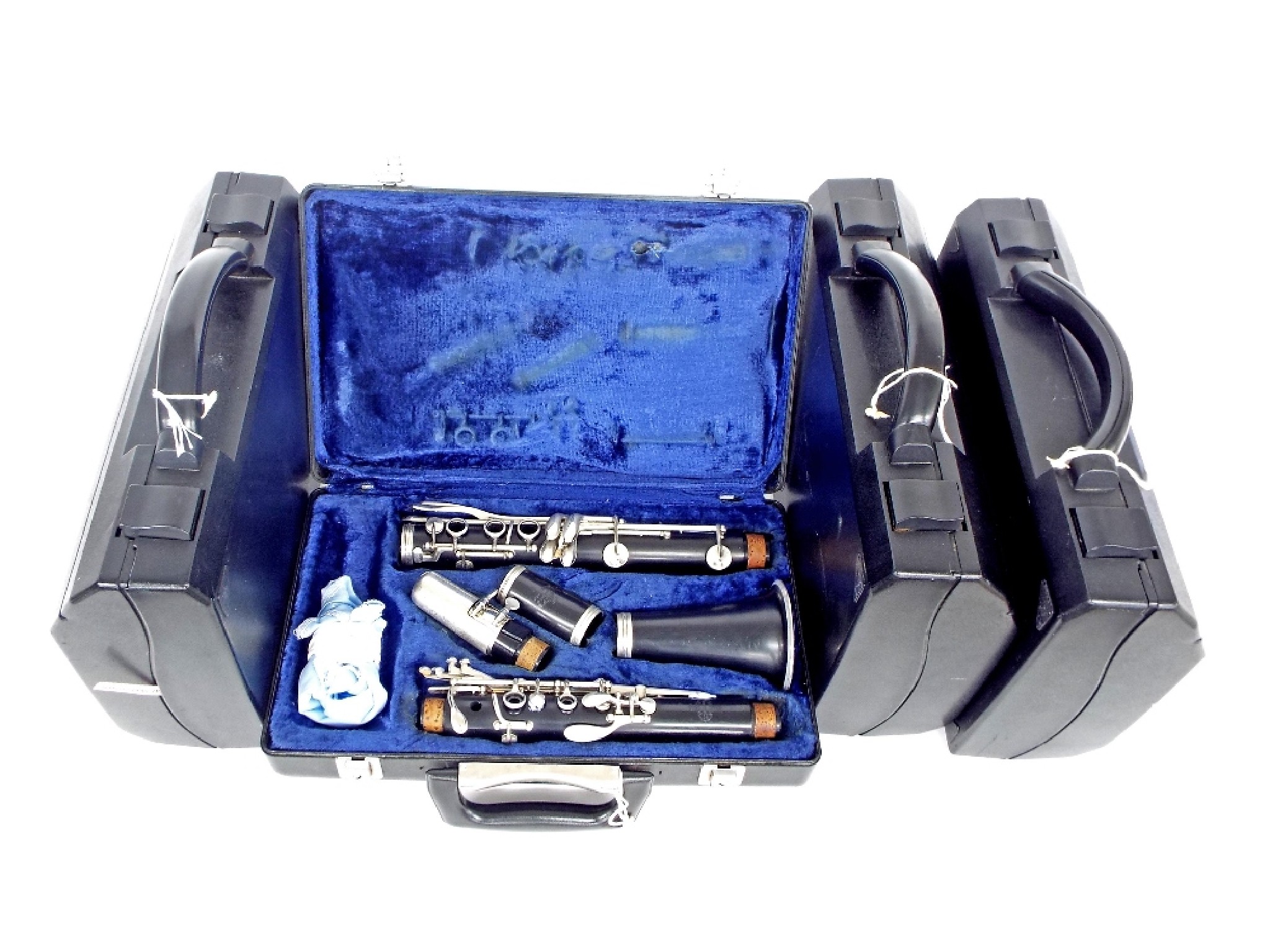 Appraisal: Five Buffet Crampon Co B clarinets all cased at fault