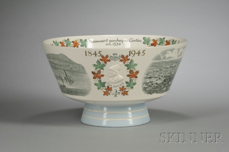 Appraisal: Wedgwood Queen's Ware Montreal Bowl England manufactured to commemorate the