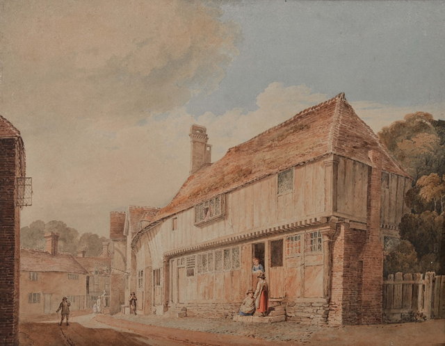 Appraisal: ATTRIBUTED TO JOHN VARLEY - Figures in a street by