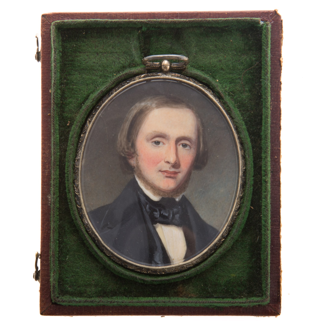 Appraisal: American School th century miniature portrait circa portrait of a