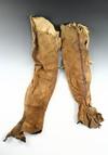 Appraisal: NATIVE AMERICAN ARTIFACTS - Plains Indian ca Pair Deerskin Leggings