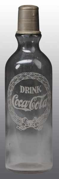 Appraisal: Glass Drink Coca-Cola Jar with Wreath Description s Clean and