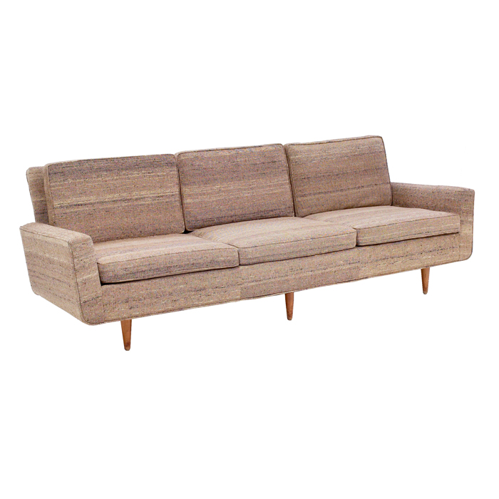 Appraisal: Early Florence Knoll sofa by Knoll s six tapered birch