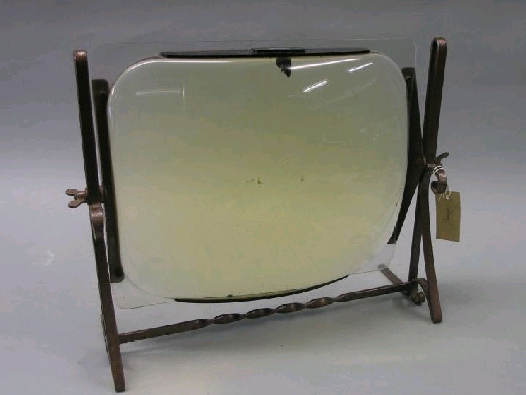 Appraisal: A Magnavista television screen magnifier adjustable on painted wrought metal