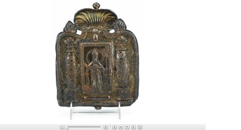 Appraisal: Italian silver plaque depicting Saint Martin th century