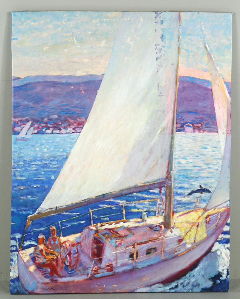 Appraisal: - Moscardo Sailing Scene O C Joseph Moscardo b sailing