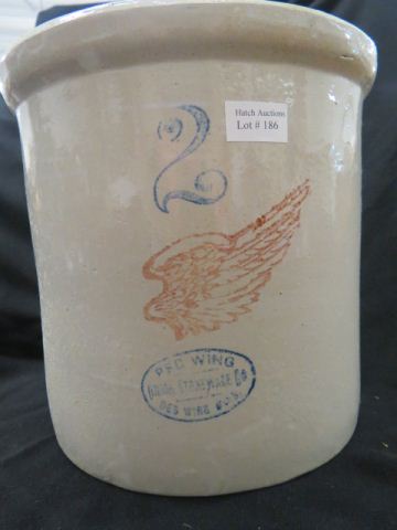 Appraisal: Redwing Union Stoneware Crock gallon tall excellent