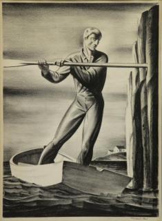 Appraisal: Pencil signed lower right Rockwell Kent American - From a