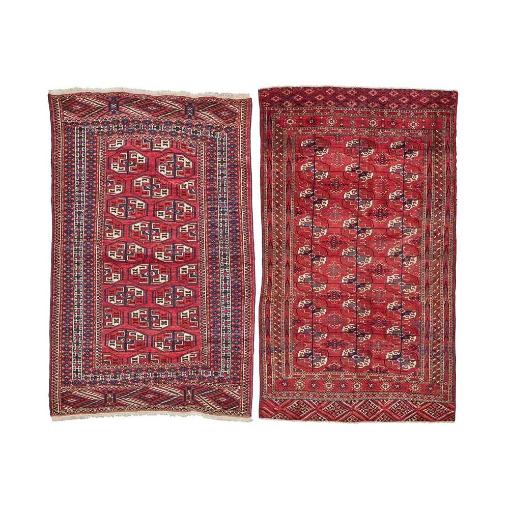 Appraisal: TWO TURKOMAN RUGS TURKMENISTAN LATE TH EARLY TH CENTURY one