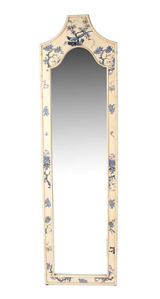 Appraisal: A group of three chinoiserie decorated pier mirrors height in