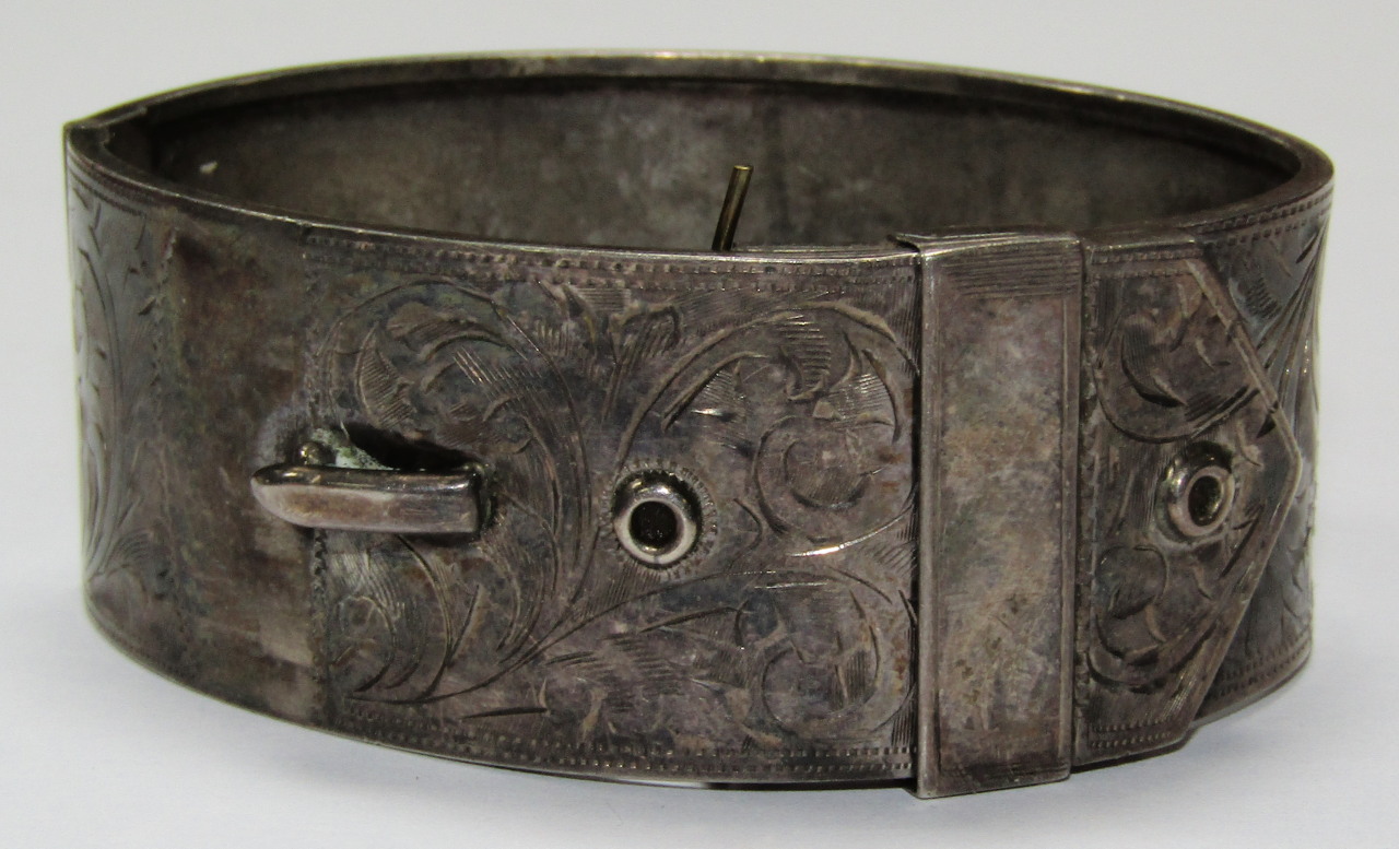 Appraisal: A George VI silver buckle bracelet by Joseph Smith Sons