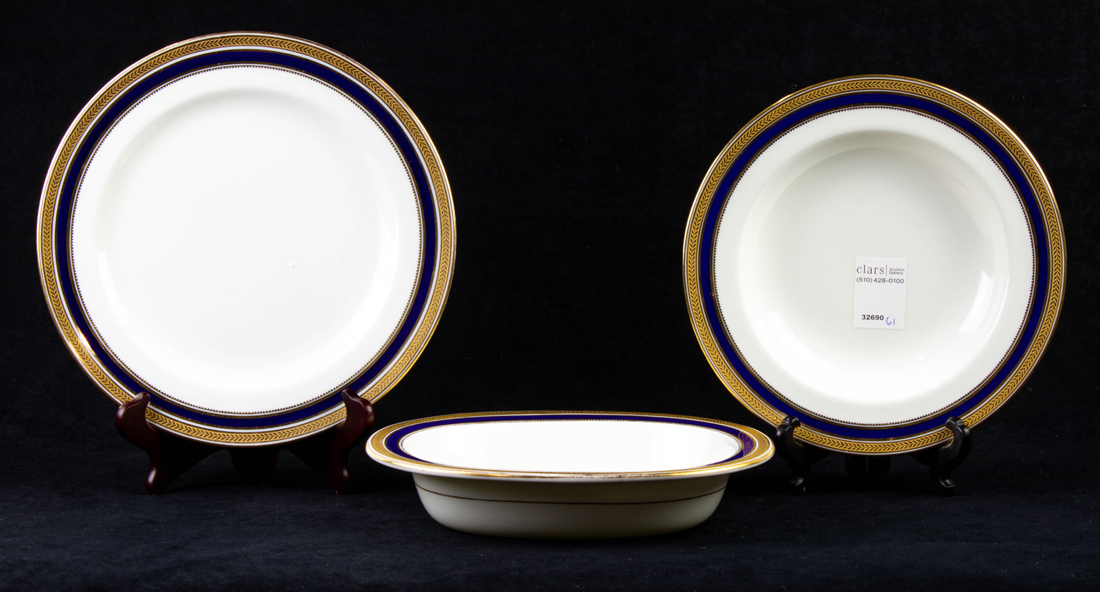 Appraisal: Lot of Cauldon porcelain plates and soup bowls with gilt