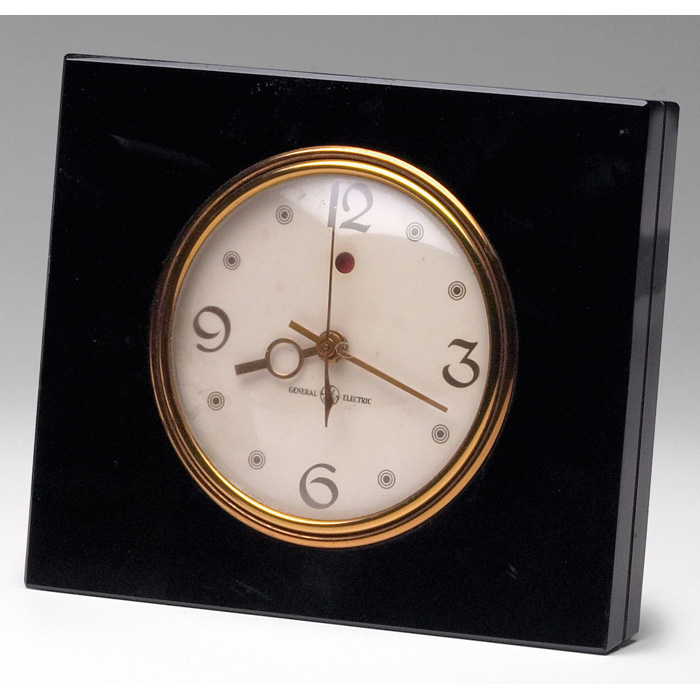 Appraisal: Art Deco clock by General Electric black with gold accents