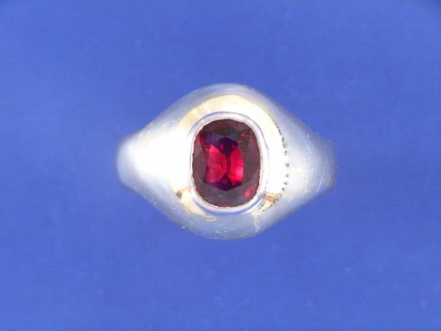 Appraisal: An ct gold estimated ct ruby signet ring ring size