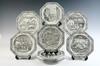 Appraisal: PLATES - Set of twelve commemorative plates octagonal shape with