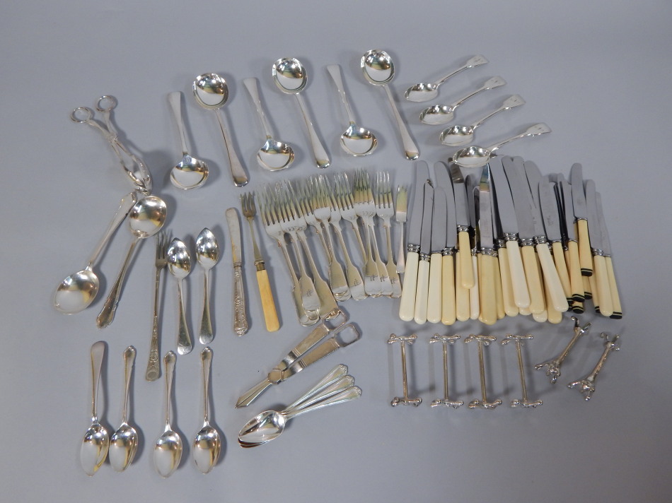 Appraisal: Various items of silver plated cutlery to include Art Deco