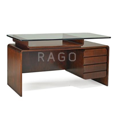 Appraisal: OSCAR BONTA Attr Desk Argentina s Stained and lacquered walnut