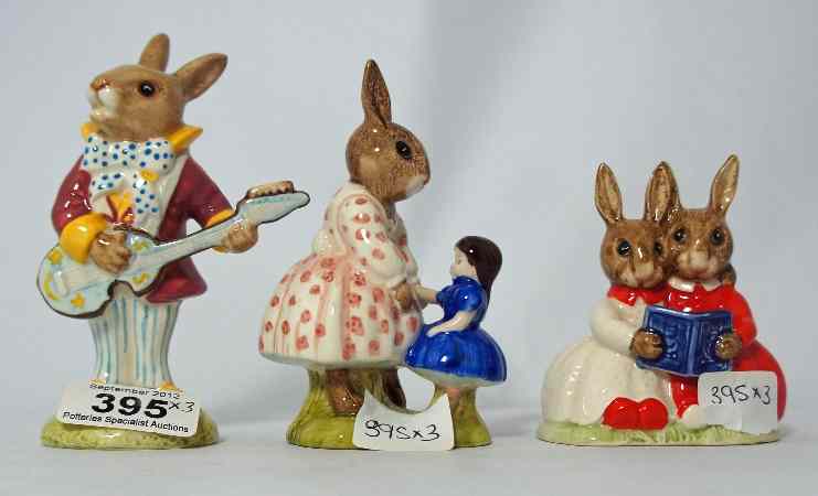 Appraisal: Royal Doulton Bunnykins figures Playtime DB jubilee backstamp Partners DB