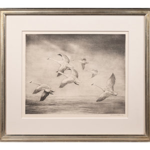 Appraisal: A Group of Three Dry-Point Etchings by Roland Clark -