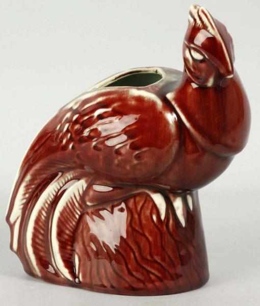 Appraisal: Figural Catalina Bird of Paradise Pottery Planter Description Unusual oxblood