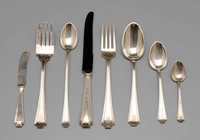 Appraisal: Durgin Fairfax Sterling Flatware pieces various monograms oz T