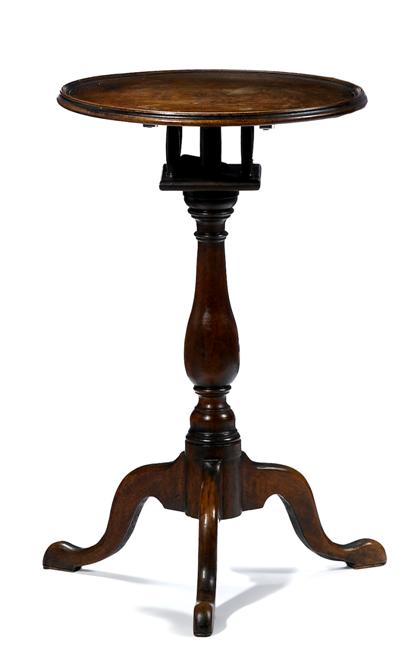 Appraisal: Queen Anne walnut candlestand chester county pa last quarter th