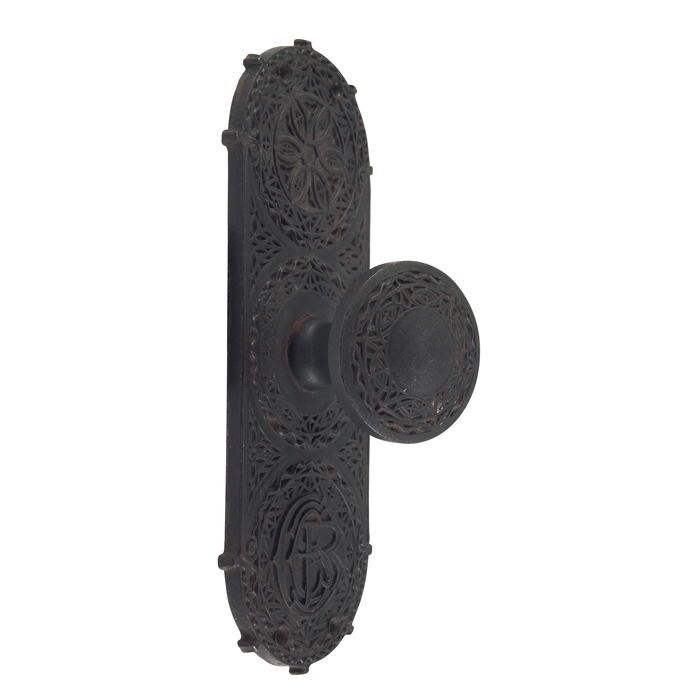 Appraisal: Louis Sullivan door knob and back plate from the Chicago