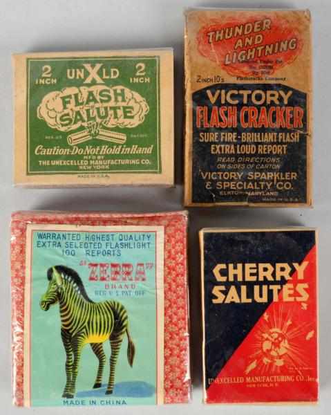 Appraisal: Lot of Firecracker Packs Includes Unexcelled Salutes Victory Flash Cracker