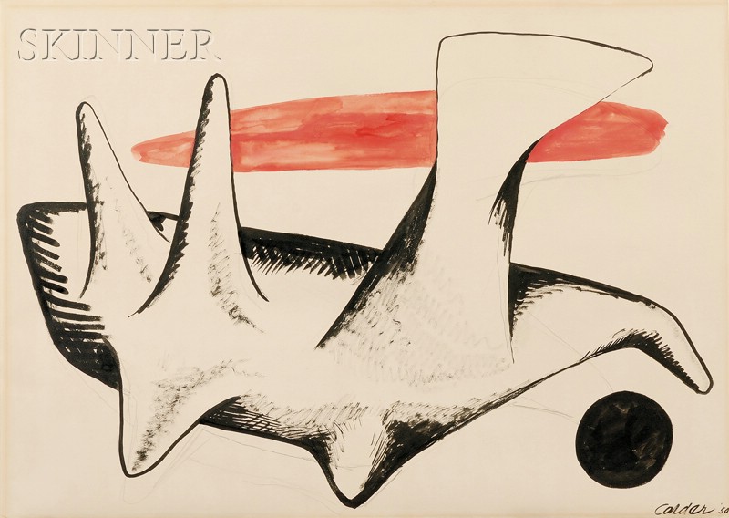 Appraisal: Alexander Calder American - Untitled Signed and dated Calder l