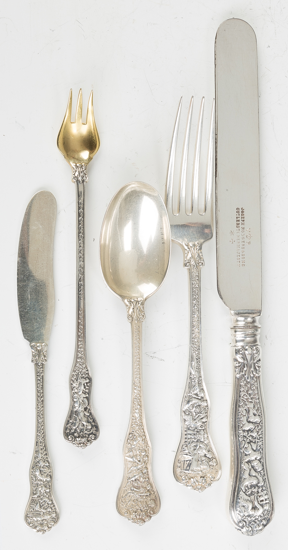 Appraisal: Tiffany Sterling Silver Flatware Olympian Pattern pieces ozt weighable Dinner