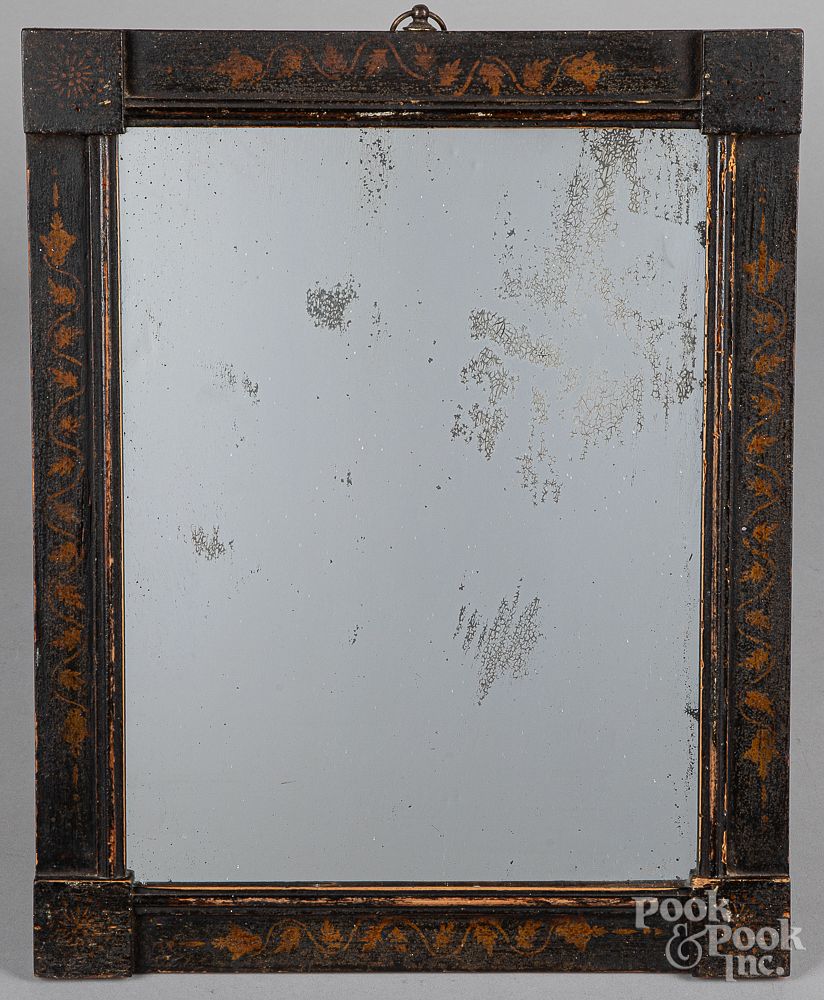 Appraisal: New England painted mirror th c New England painted mirror