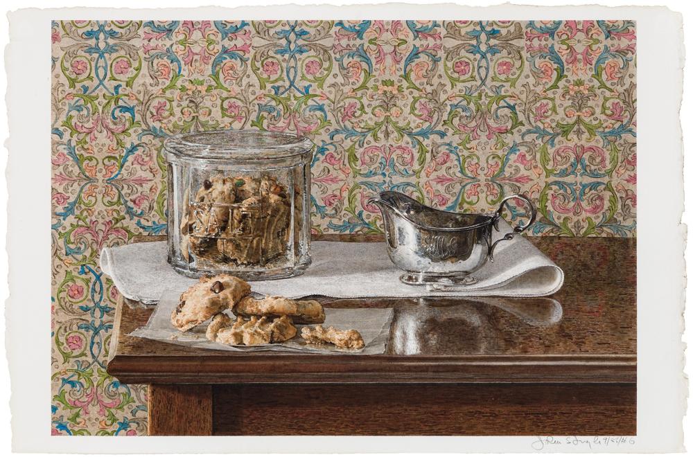 Appraisal: JOHN STUART INGLE American - Still Life with Cookies watercolor