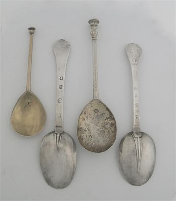 Appraisal: A rare William and Mary ascribed East Anglian trefid spoon