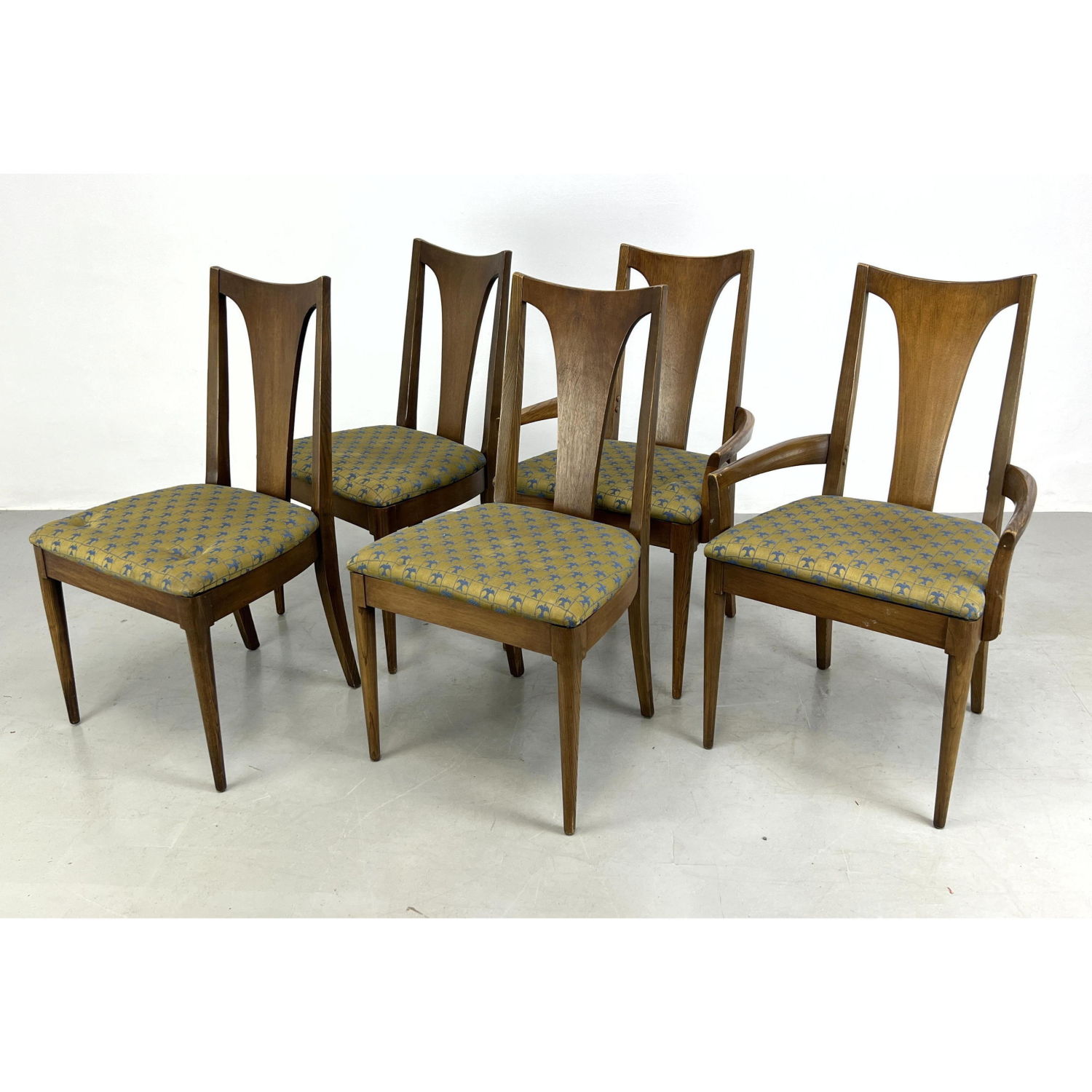 Appraisal: Set LENOIR American Modern Walnut Dining Chairs Brasilia style Dimensions