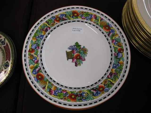 Appraisal: Set of Wedgwood China Dinner Plates enameled della robia style