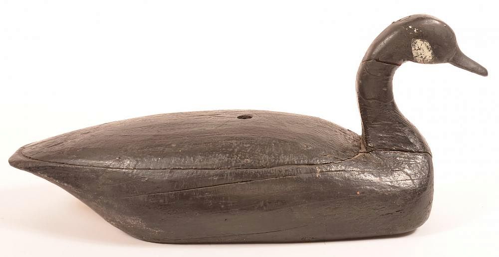 Appraisal: Hollow Body Canada Goose Decoy Carved and Painted Hollow Body